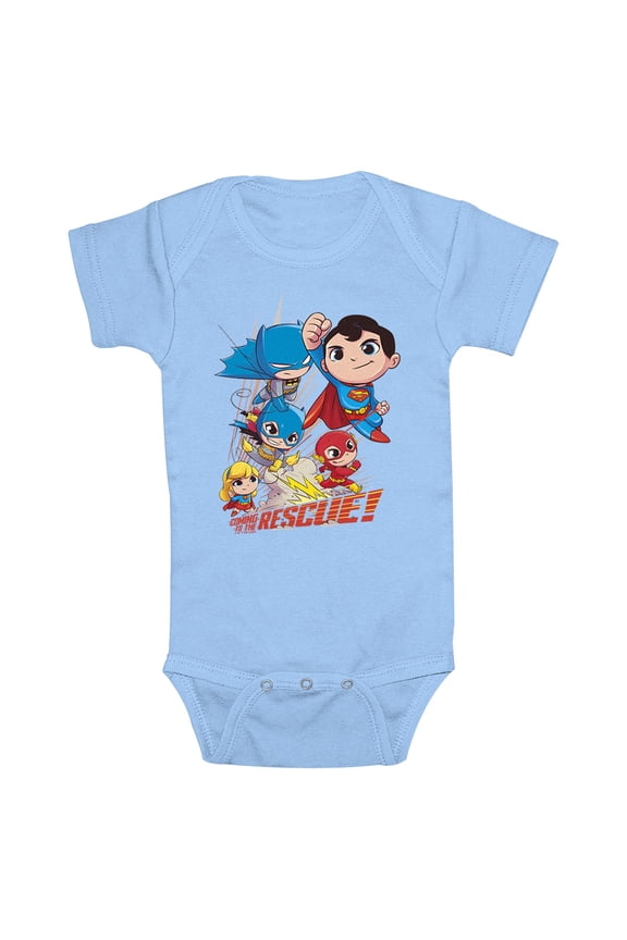 Infant's DC Super Friends Chibi Superheroes to the Rescue Bodysuit