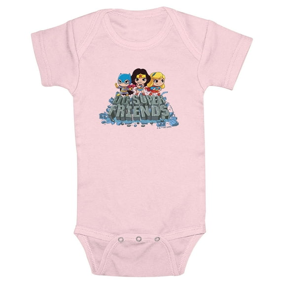 Infant's DC Super Friends Chibi Superheroines Bodysuit