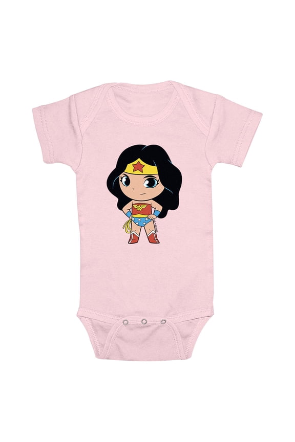 Infant's DC Super Friends Chibi Wonder Woman Power Pose  Bodysuit