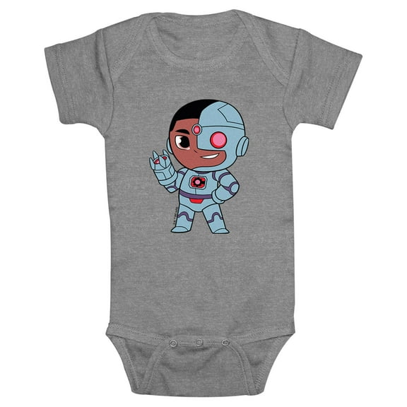 Infant's DC Super Friends Cyborg Power Pose Bodysuit