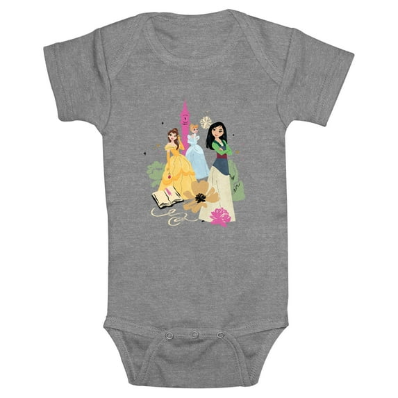 Infant's Disney Trio Princesses Drawing Bodysuit