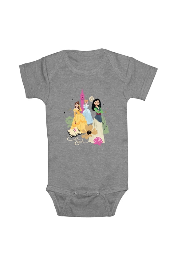 Infant's Disney Trio Princesses Drawing Bodysuit