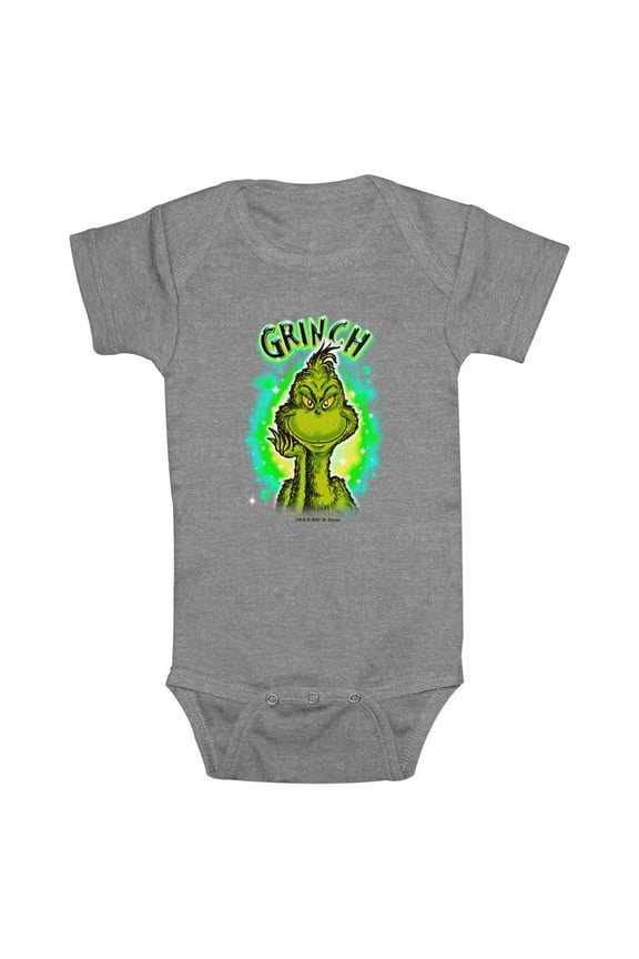 Infant's Dr. Seuss Airbrushed Grinch Bodysuit