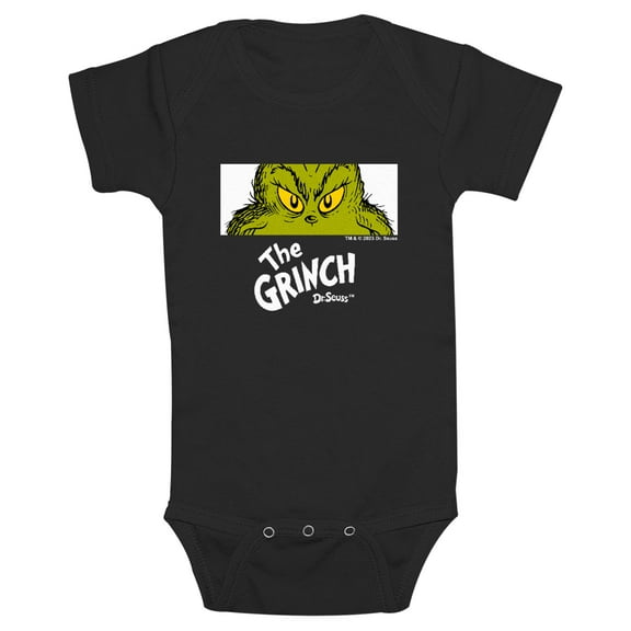 Infant's Dr. Seuss Grinch Eyes Crop Bodysuit