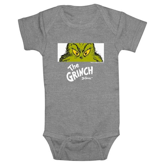 Infant's Dr. Seuss Grinch Eyes Crop Bodysuit