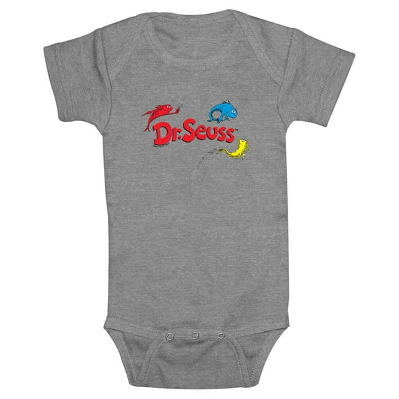 Infants' Dr. Seuss Red Fish Blue Fish Logo Bodysuit