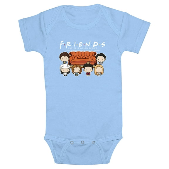 Infant's Friends Central Perk Couch Crew Chibi  Bodysuit