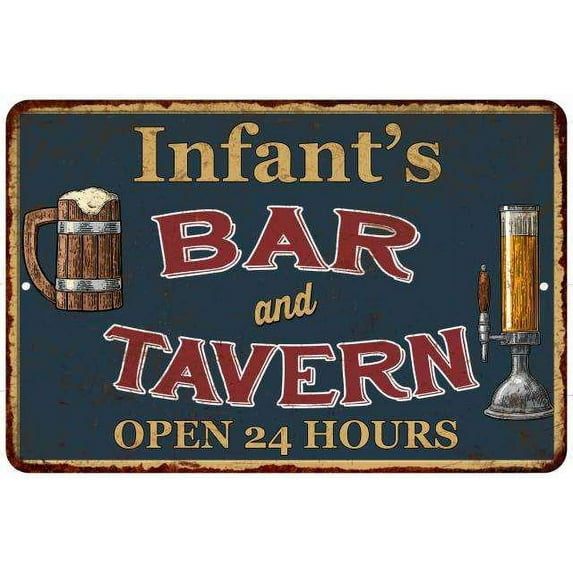 Infant's Green Bar & Tavern Rustic Sign 8 x 12 Matte Finish Metal 108120047639