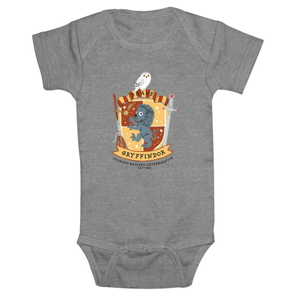 Infants' Harry Potter Brave Hedwig and Gryffindor Lion  Bodysuit