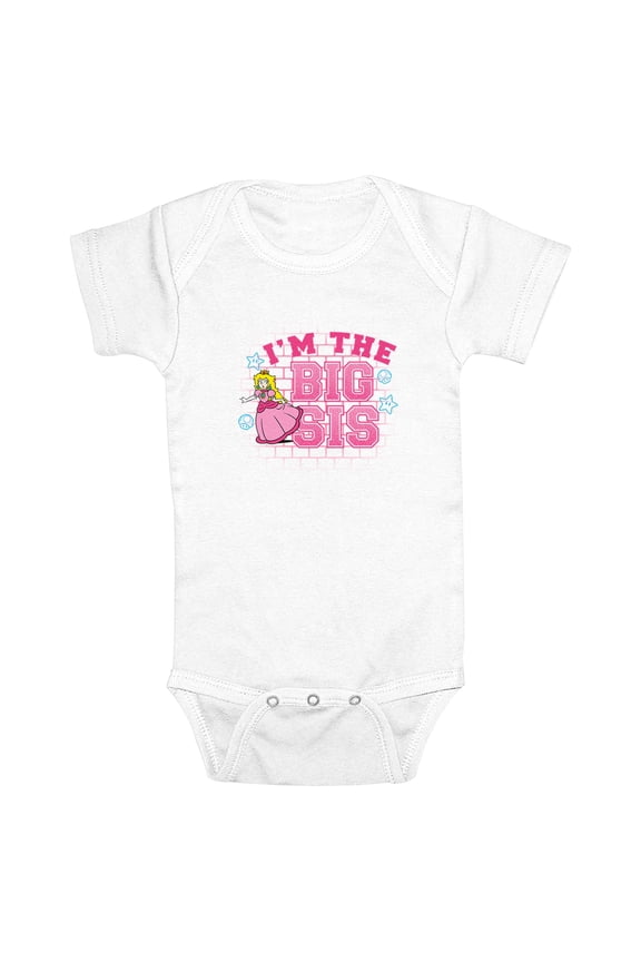 Infants' Nintendo I'm the Big Sis Peach Bodysuit