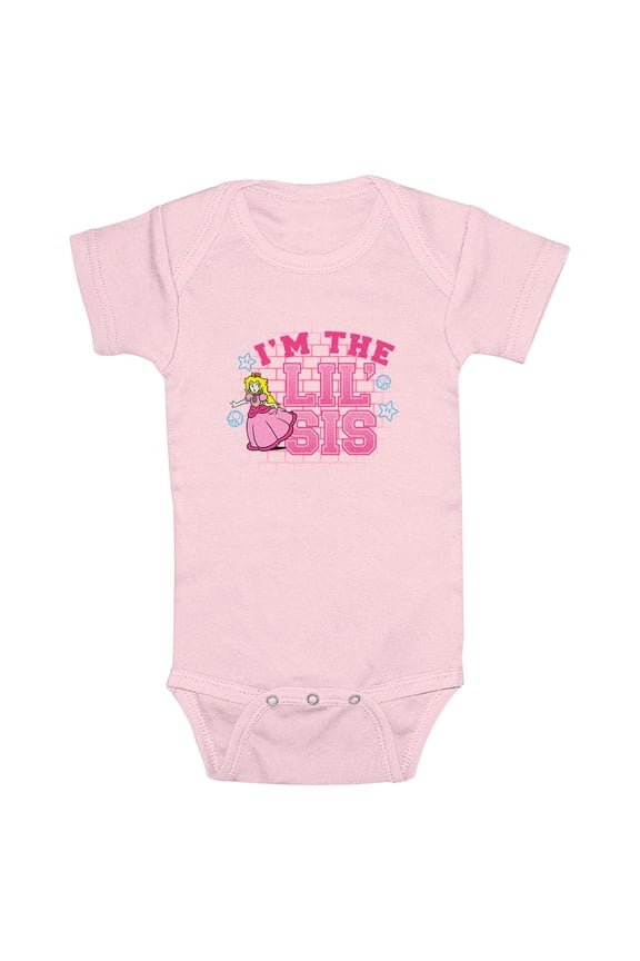 Infants' Nintendo I'm the Lil' Sis Peach Bodysuit