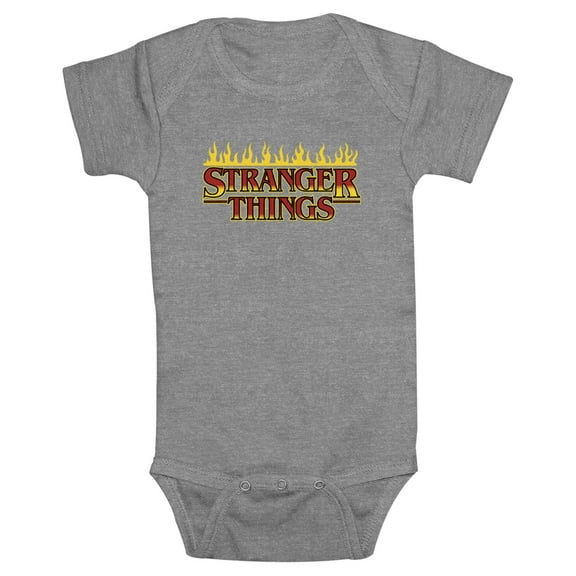 Netflix Infant's Stranger Things Burning Classic Logo Bodysuit