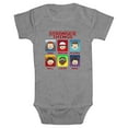 thumbnail image 1 of Netflix Infant's Stranger Things Group Shot 8-Bit Portraits Bodysuit, 1 of 3