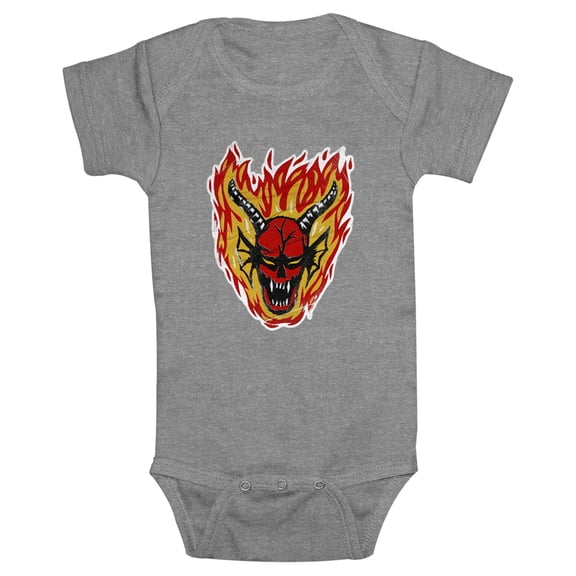 Netflix Infant's Stranger Things Hellfire Club Demon Logo Bodysuit