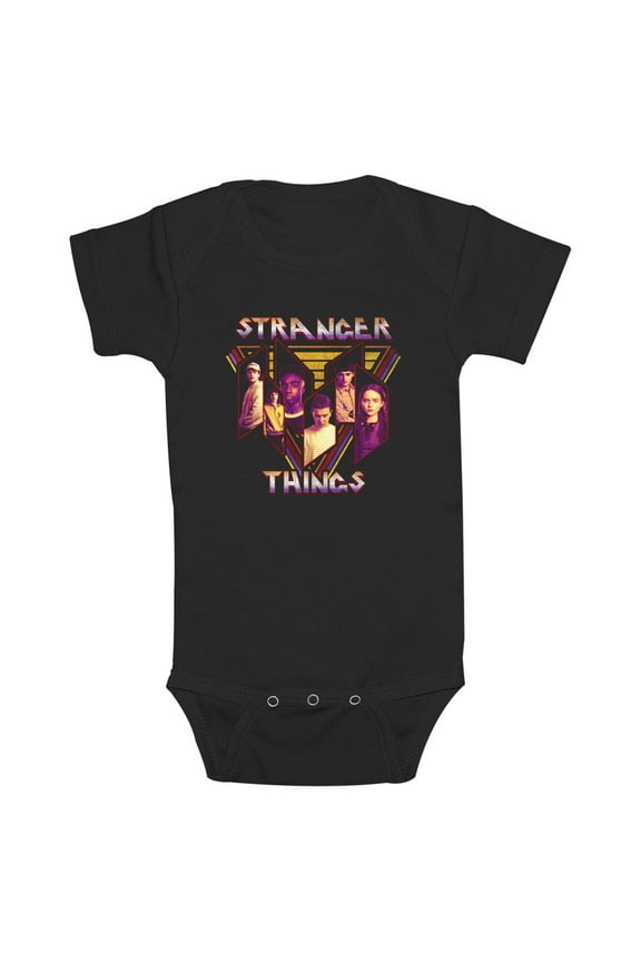 Netflix Infant's Stranger Things Retro Character Panels Bodysuit