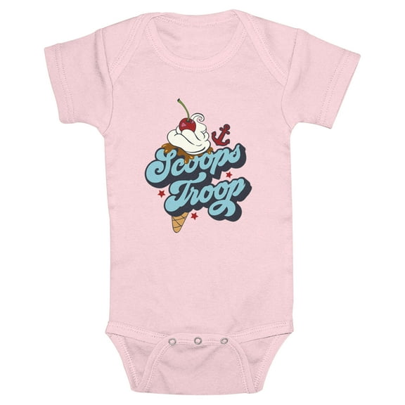 Netflix Infant's Stranger Things Scoops Troop Ice Logo Bodysuit