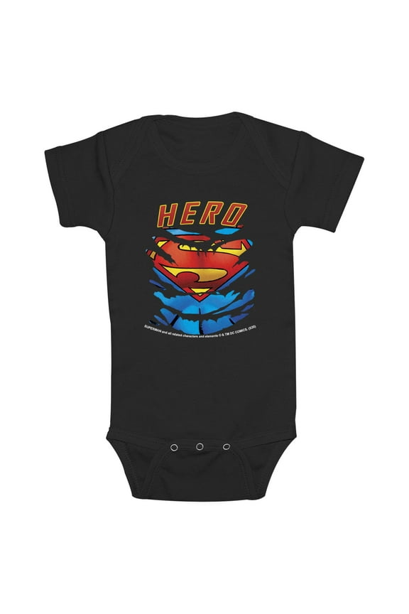 Infant's Superman Hero Chest Costume Bodysuit