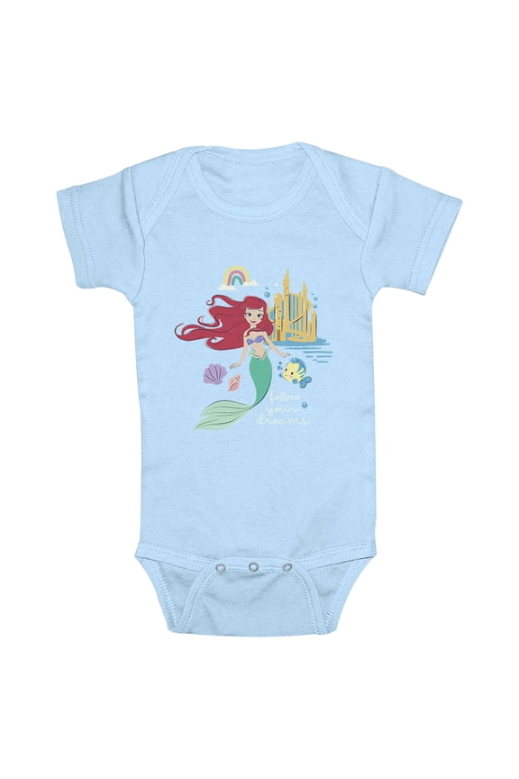 Infant's The Little Mermaid Ariel Follow Your Dreams Bodysuit