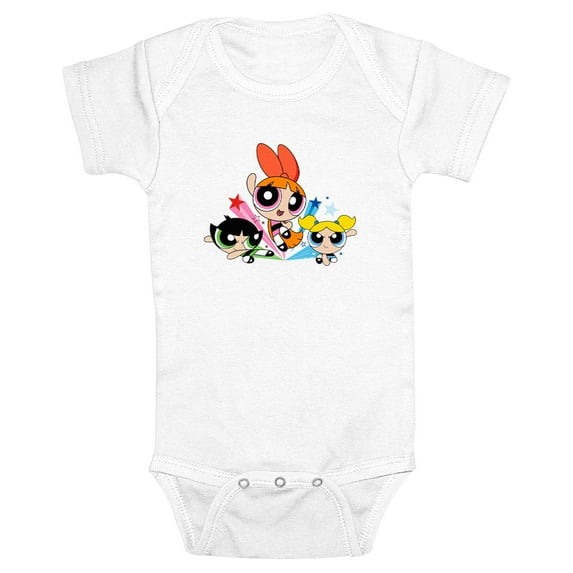 Infant's The Powerpuff Girls Fighting Trio Bodysuit