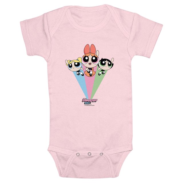 Ppg Rainbow Raspberry Infant's The Powerpuff Girls Rainbow Flight Bodysuit - Walmart.com