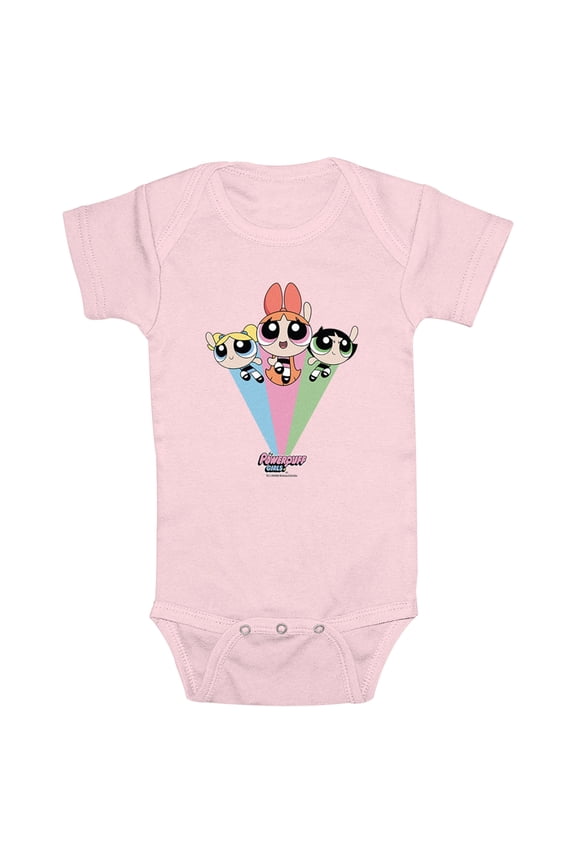 Infant's The Powerpuff Girls Rainbow Flight Bodysuit