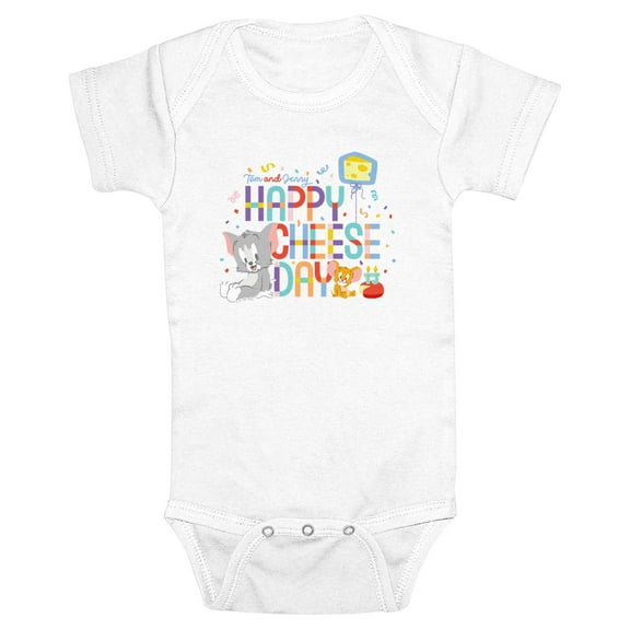 Infant's Tom and Jerry Happy Cheese Day Bodysuit