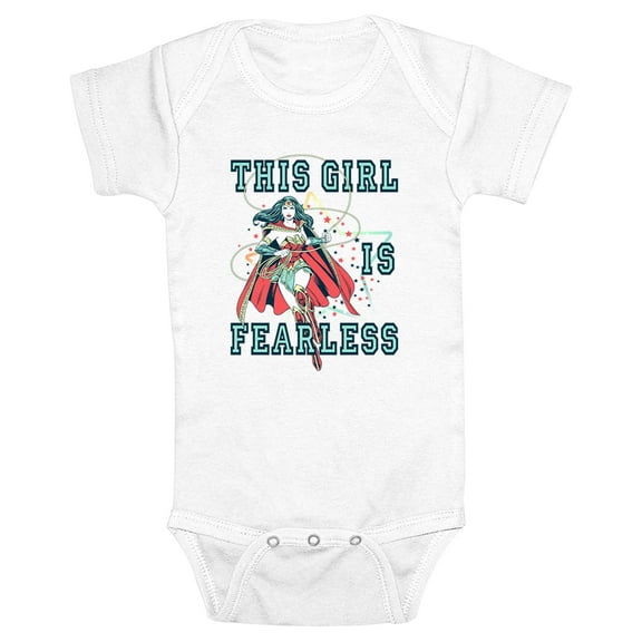 Infant's Wonder Woman Fearless Girl  Bodysuit