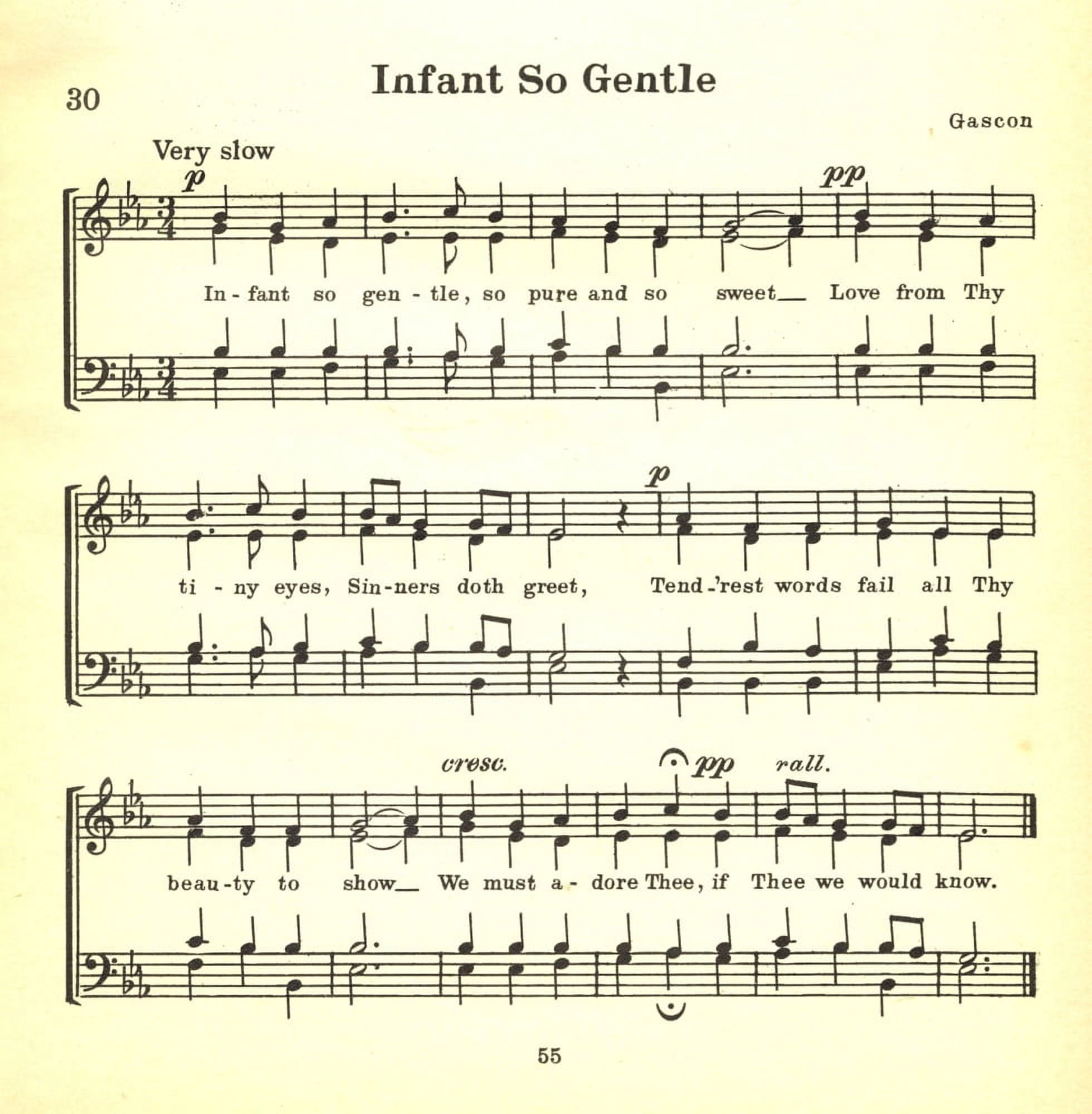 Infant so Gentle Nols A Collection of Christmas Carols 1932 Canvas Art - (24 x 36)
