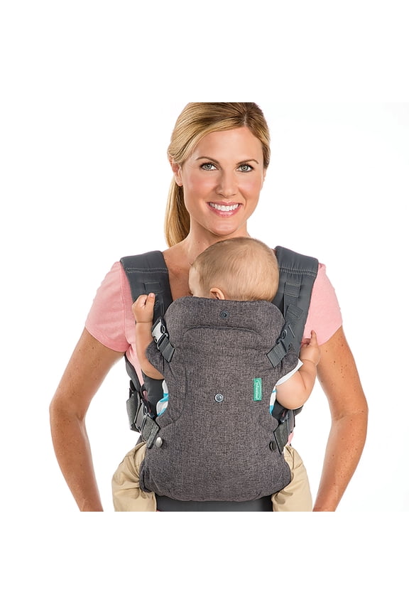 Flip 4-in-1 Convertible Baby Carrier, 4-Position, Unisex Infants & Toddlers 8-32lb, Gray