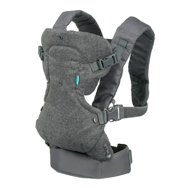 Infantino Flip 4-in-1 Convertible Baby Carrier, 4-Position, Unisex, 8-32lb, Gray