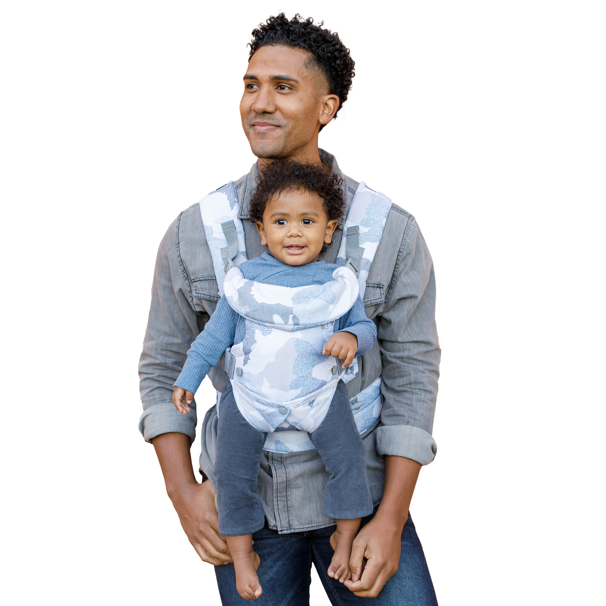 Infantino Flip 4-in-1 Convertible Baby Carrier, 4-Position, Unisex, 8-32lbs, Camo - image 1 of 15