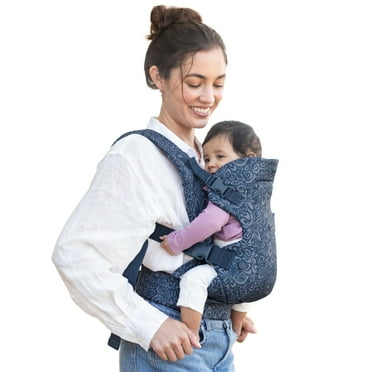 Infantino Flip 4-in-1 Convertible Baby Carrier, 4-Position, Unisex Baby, 8-32lbs, Floral Navy