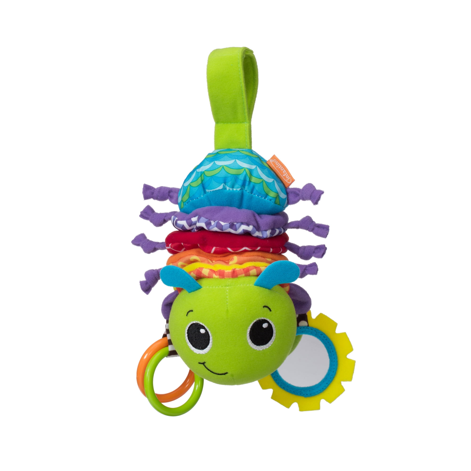 Infantino Hug and Tug Pulldown Musical Bug, 6-12 Months, Green