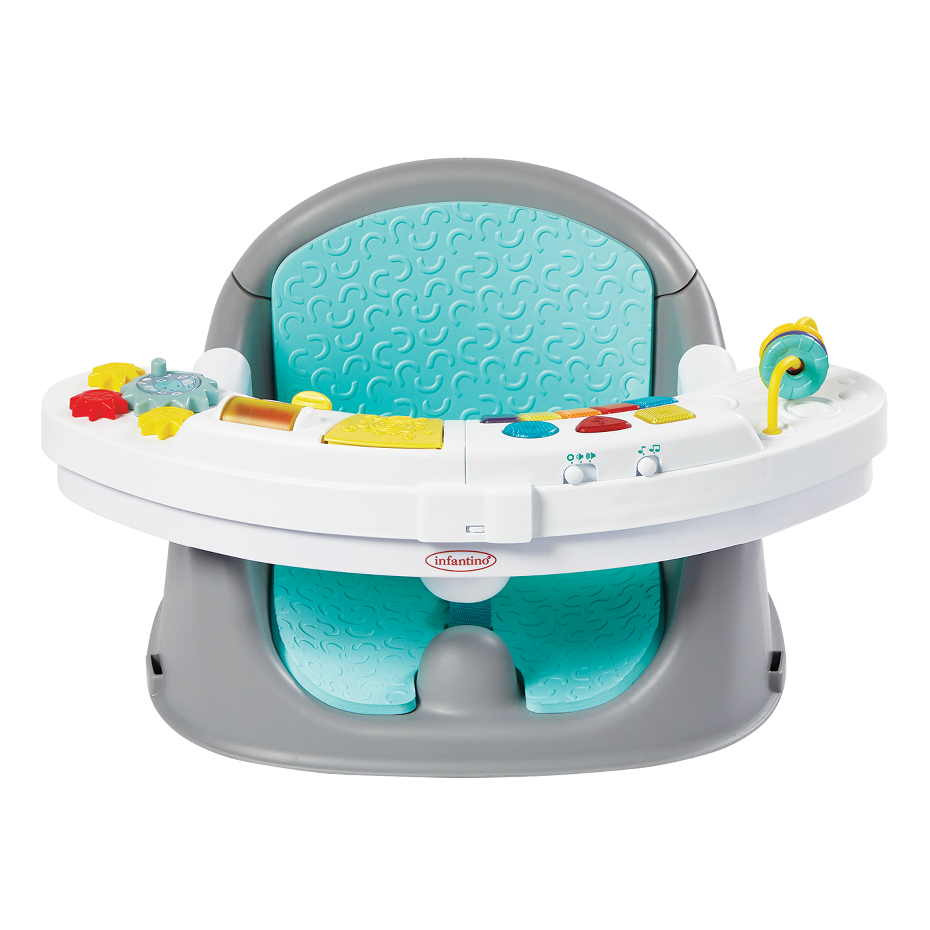 Infantino Music & Lights 3-in-1 Discovery Seat and Booster for Babies and Toddlers, Unisex, Teal - image 1 of 6
