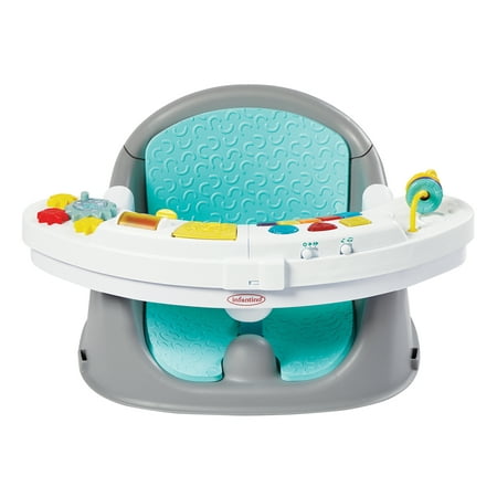 Infantino Music & Lights 3-in-1 Discovery Seat and Booster for Babies and Toddlers, Unisex, Teal