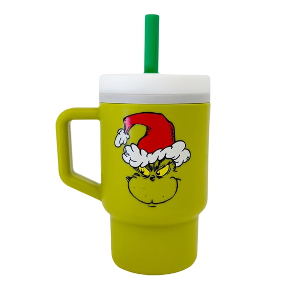 Infantino My 1st Tumbler, 9 oz Silicone Straw Cup, Green Grinch