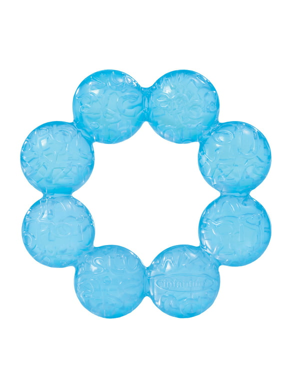 Infantino Soothing Soft Circular Water Teether, BPA-Free Teether, Age 0-36 Months, Blue