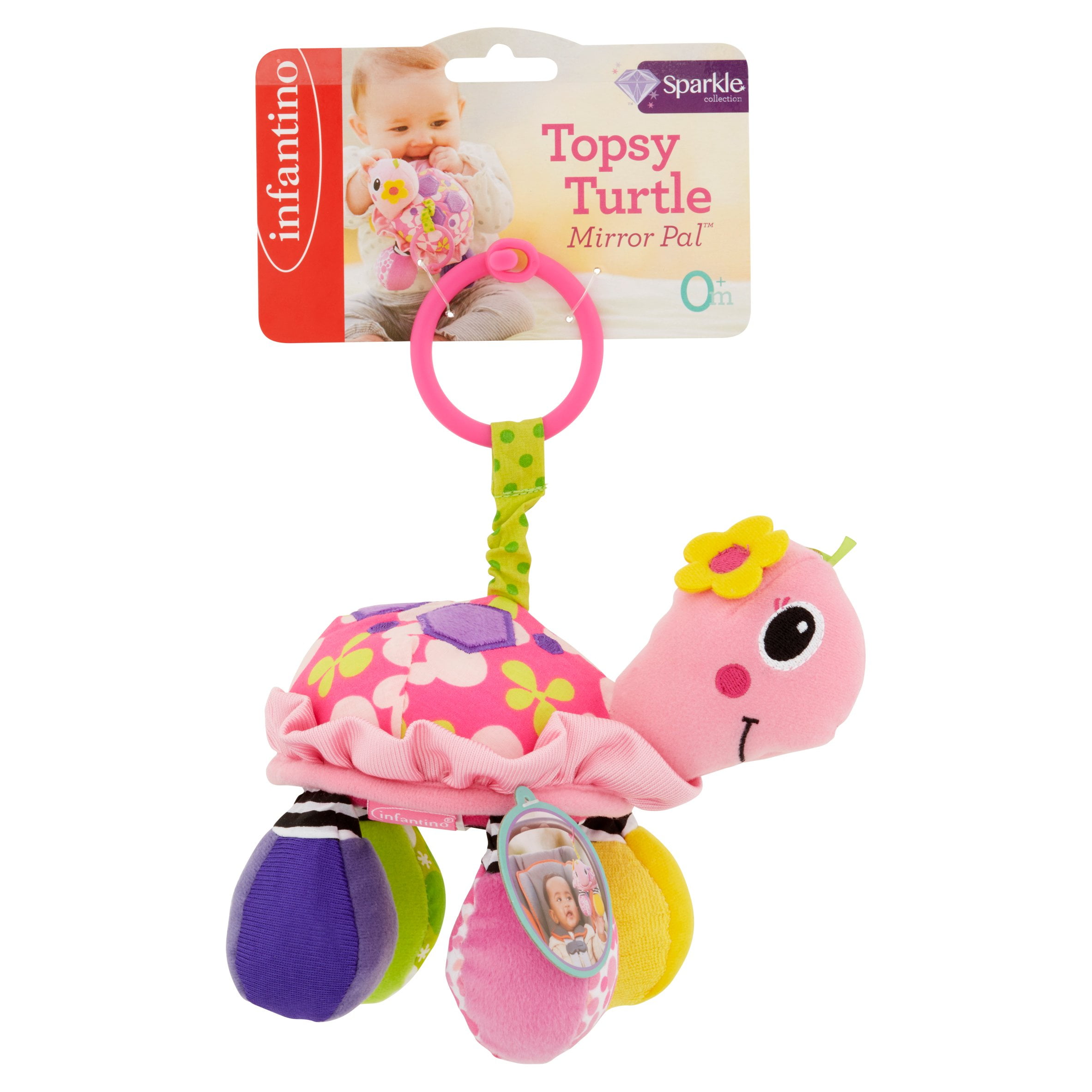 Infantino Sparkle Collection Topsy Turtle Mirror Pal 0+m