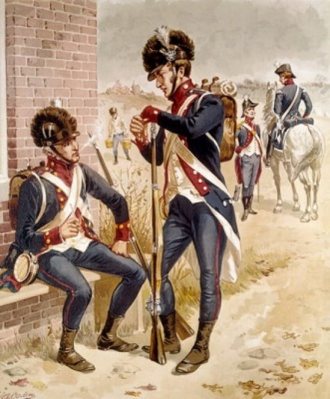 Infantry Artillery (1802-1810) Ogden Henry Alexander (1856-1936American) Canvas Art - Henry Alexander Ogden (18 x 24)