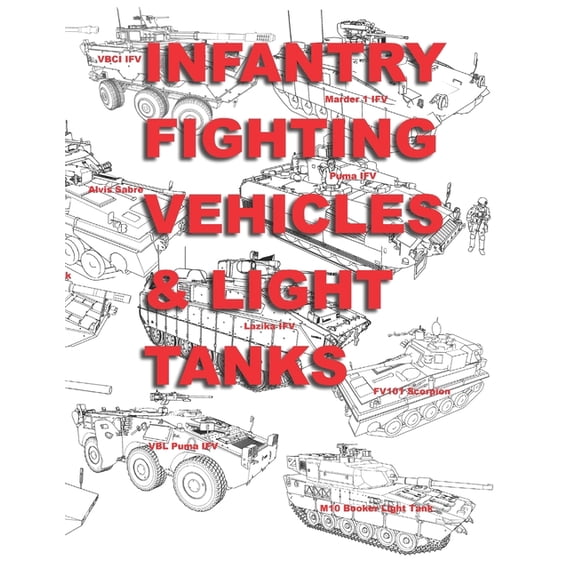 Infantry Fighting Vehicles & Light Tanks: Detailed Coloring Book, (Paperback)