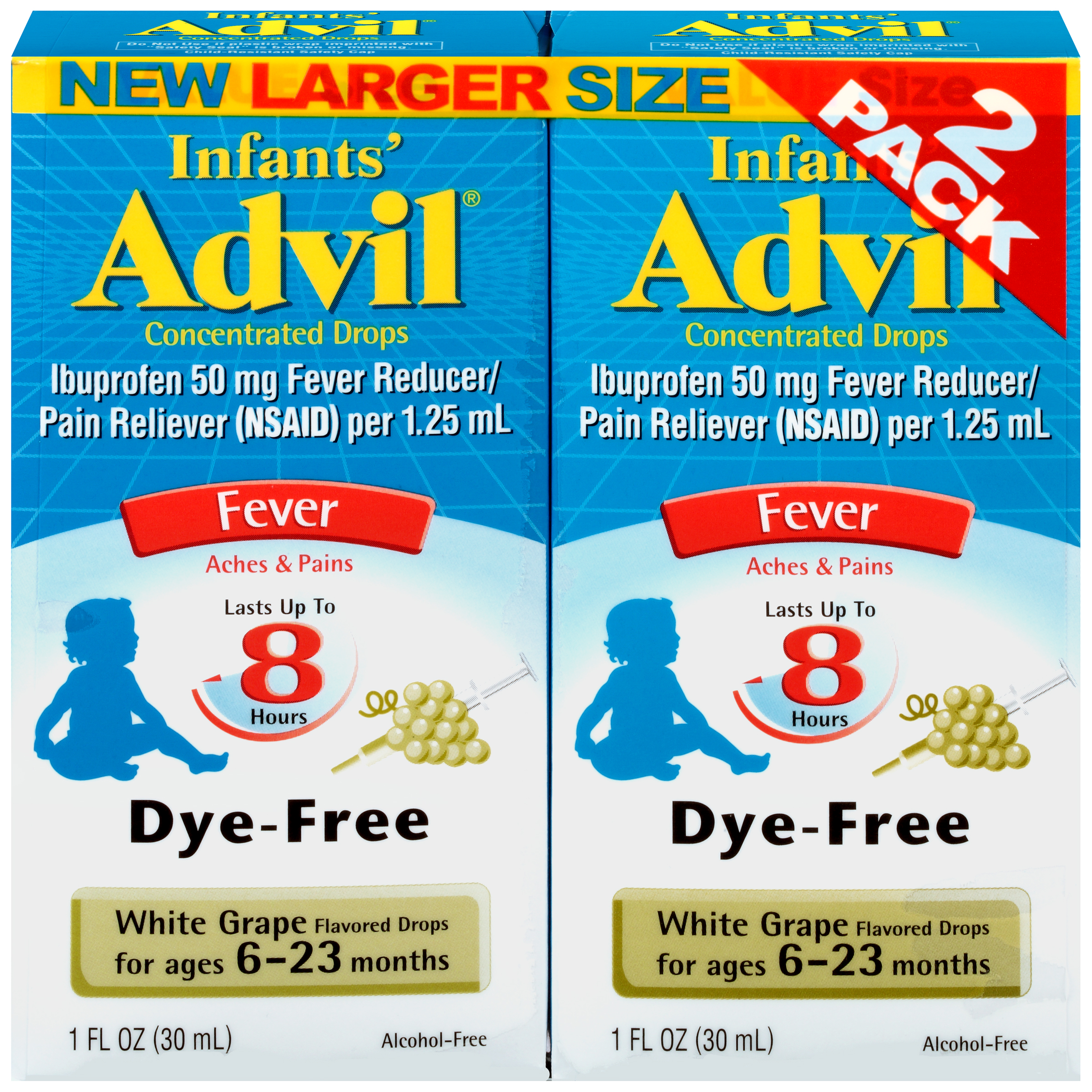 Infants' Advil® Concentrated Drops Fever Reducer/Pain Reliever, 50mg