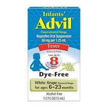 Infants' Advil Pain Relievers and Baby Fever Reducer for Ages 6-23 Months, White Grape - ½ Fl Oz