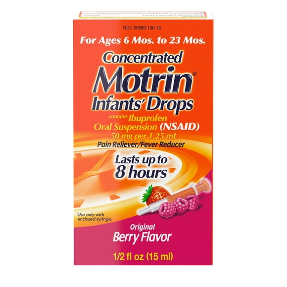 Infants' Motrin Liquid Ibuprofen Medicine Drops, Berry, 0.5 fl. oz