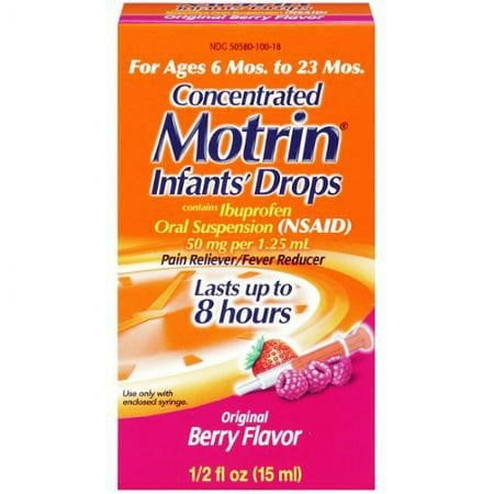 Infants' Motrin Concentrated Drops, Fever Reducer (Pack of 24)