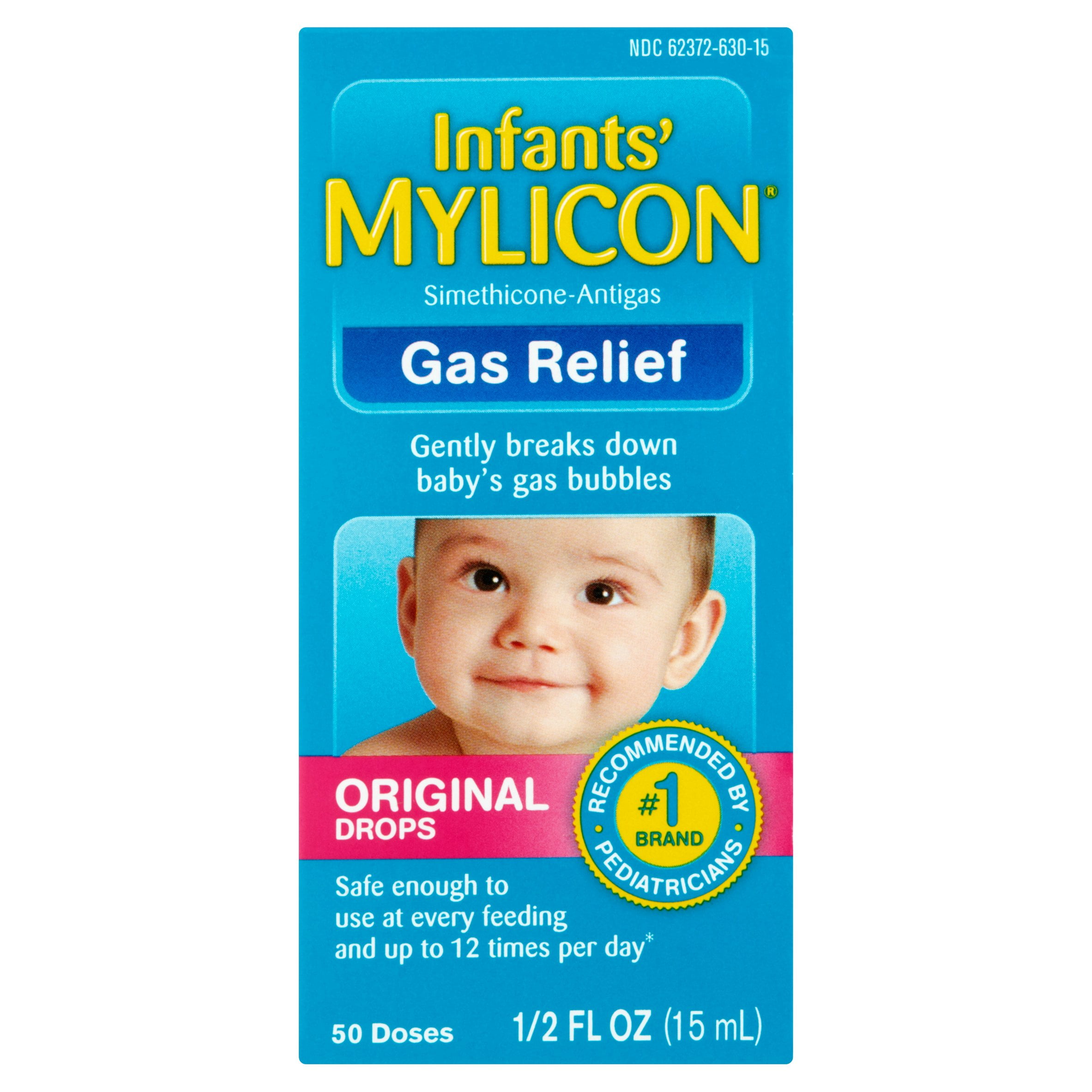 Infants' Mylicon Gas Relief Drops & Syringe, Original, 50 doses, 0.5 fl oz