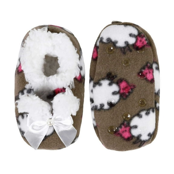 Infants Toddler Soft Warm Cozy Fuzzy Slippers Non-Slip Lined Socks Shoes