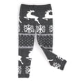 thumbnail image 1 of Infants & Toddlers Wool Knitted Winter-Thick Thermal Leggings | Santa Baby Nordic Reindeer (Charcoal, 12M), 1 of 5