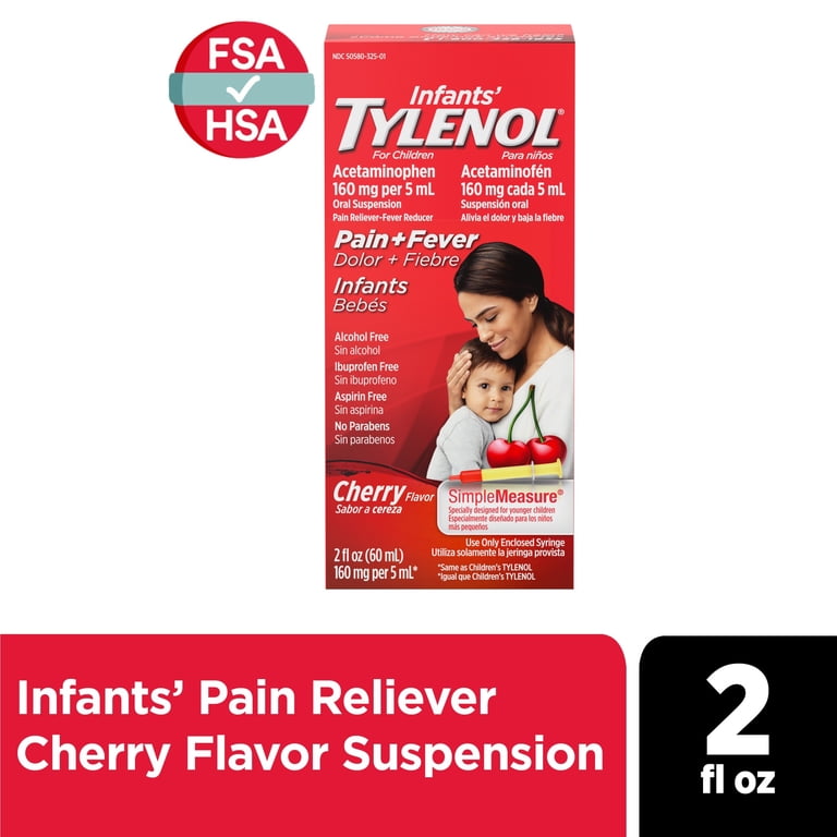 Infants' Tylenol Acetaminophen Liquid Medicine, Cherry, oz