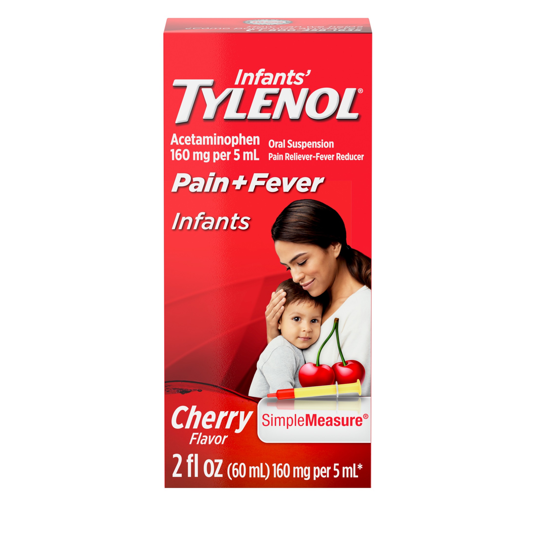 Infants' Tylenol Acetaminophen Liquid Medicine, Cherry, 2 fl. oz - image 1 of 10