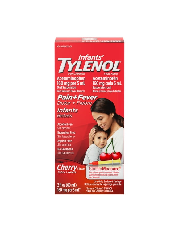 Infants' Tylenol Acetaminophen Liquid Medicine, Cherry, 2 fl. oz